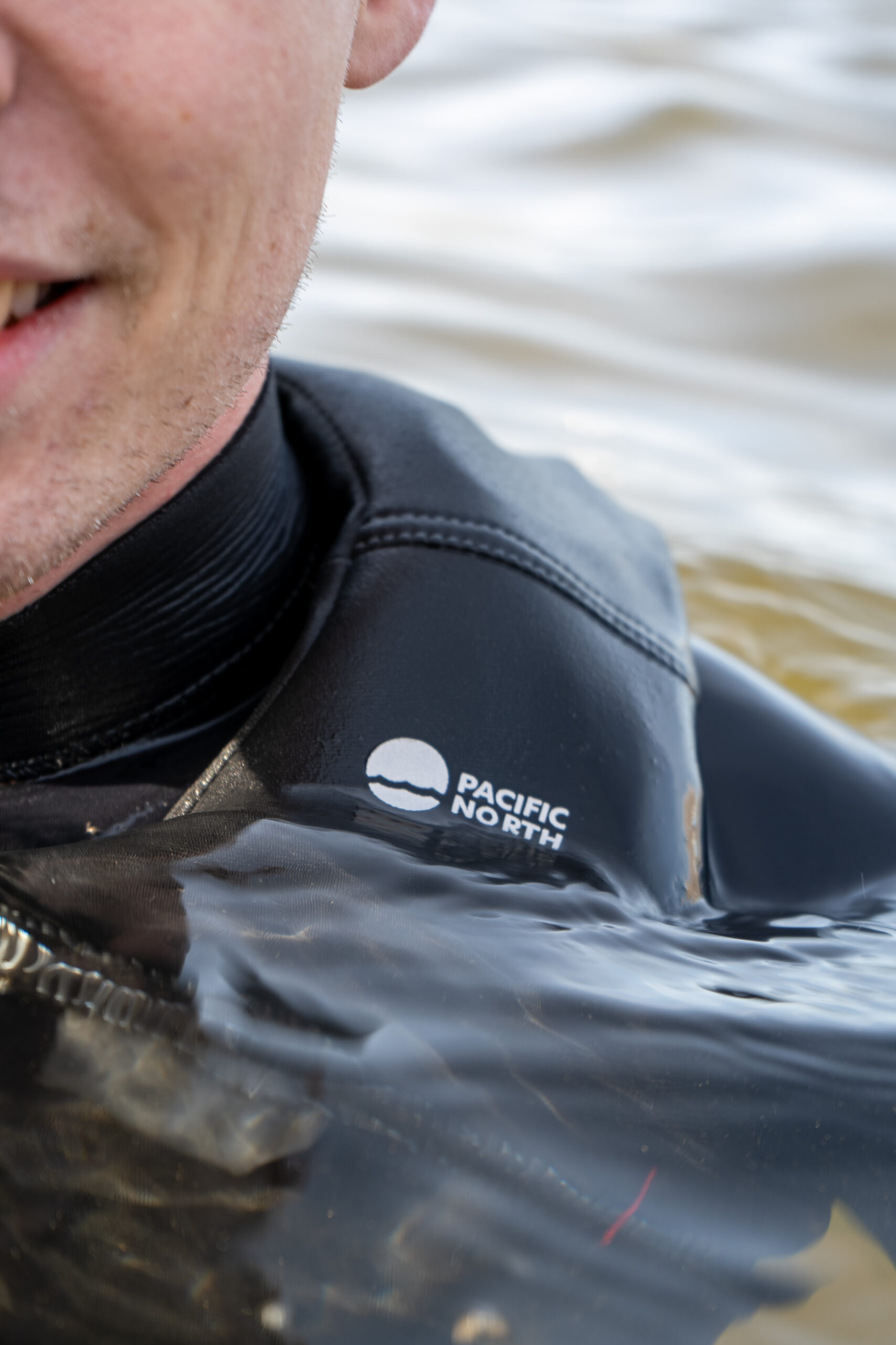 The Pacific North reflective logo, enabling visibility and security while using the buoyancy aid.